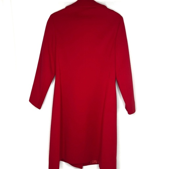 HUCKE European style wool red coat - Picture 2 of 8